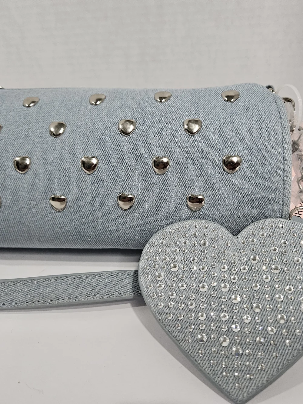Juicy Couture Light Blue Crystal Accent Clutch